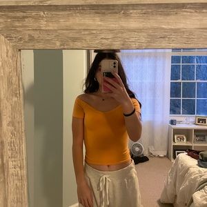 Orange crop top